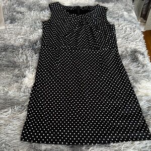 Stylish Black and White Polka Dot Dress